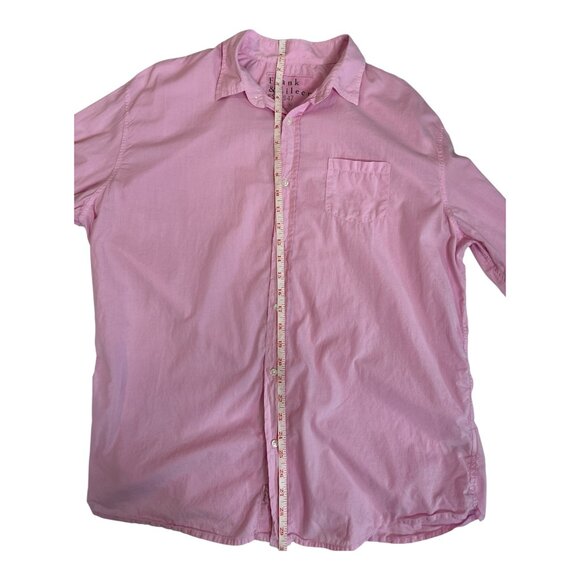 Frank & Eileen "Luke" Button-up Men's Mineral Wash Pink 100% Cotton Shirt - Picture 8 of 8